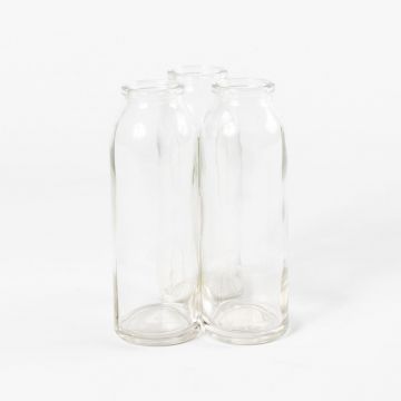 Glasflaschen Trio KATALENA, klar, 11x11x16cm