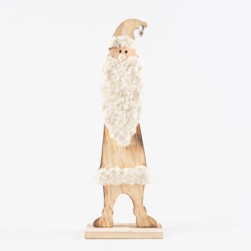 Holz Nikolaus BERTUS mit Glöckchen, beige-braun, 10x6x30cm