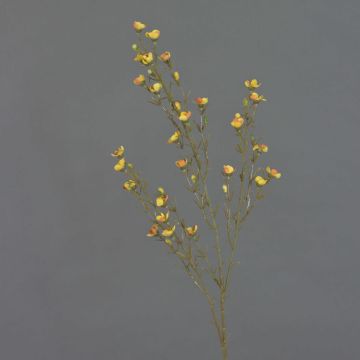 Kunst Wachsblume NIANG, gelb-orange, 80cm, Ø1,5-2,5cm