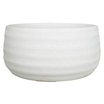 Keramikschale TIAM mit Rillen, weiß-matt, 14cm, Ø29cm