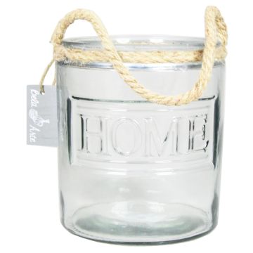 Glaswindlicht DAPHNEY mit Henkel, klar, 16,5cm, Ø14cm