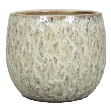 Übertopf NOREEN, Keramik, gesprenkelt, creme-braun, 11,5cm, Ø13,2cm