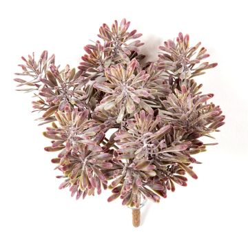 Kunst Crossostephium KARAHNI auf Steckstab, burgunderrot-grün, 20cm