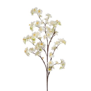 Künstliche Blume groß Kirschblütenzweig GIMA mit Blüten, creme-gelb, 120cm