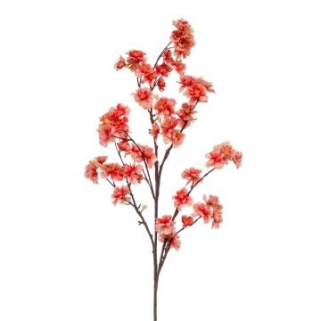 Künstliche Blume groß Kirschblütenzweig GIMA mit Blüten, koralle, 120cm