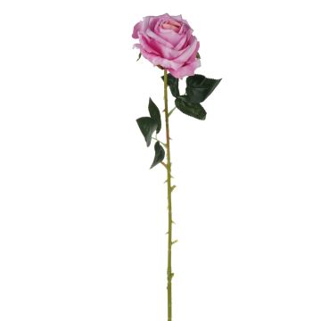 Samt Rose ELEAZAR, pink, 65cm, Ø9cm
