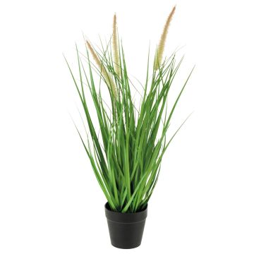 Künstliches Lampenputzergras UBON mit Rispen, Dekotopf, grün, 50cm