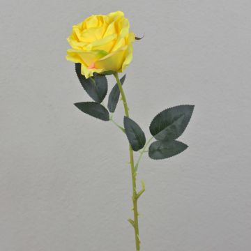 Kunstrose ELEAZAR, gelb, 65cm, Ø9cm