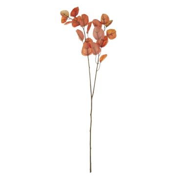 Kunst Eukalyptus Zweig SOPONG, rot-orange, 80cm