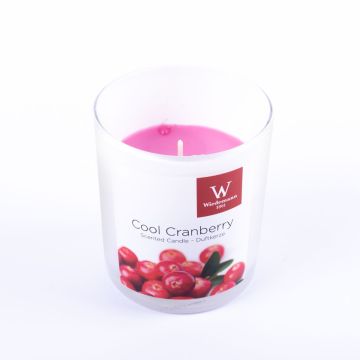 Duftkerze ASTRID im Glas, Cool Cranberry, pink, 7,9cm, Ø7,1cm, 28h