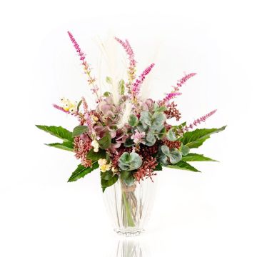 Künstlicher Herbst Blumenstrauß KEONA, violett-rosa, 50cm, Ø40cm