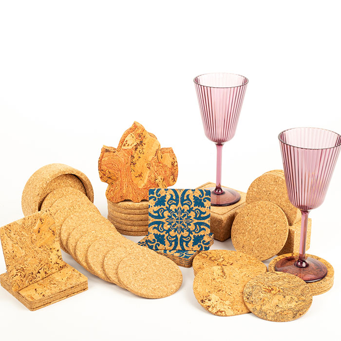 Korkuntersetzer für Gläser / Tassen