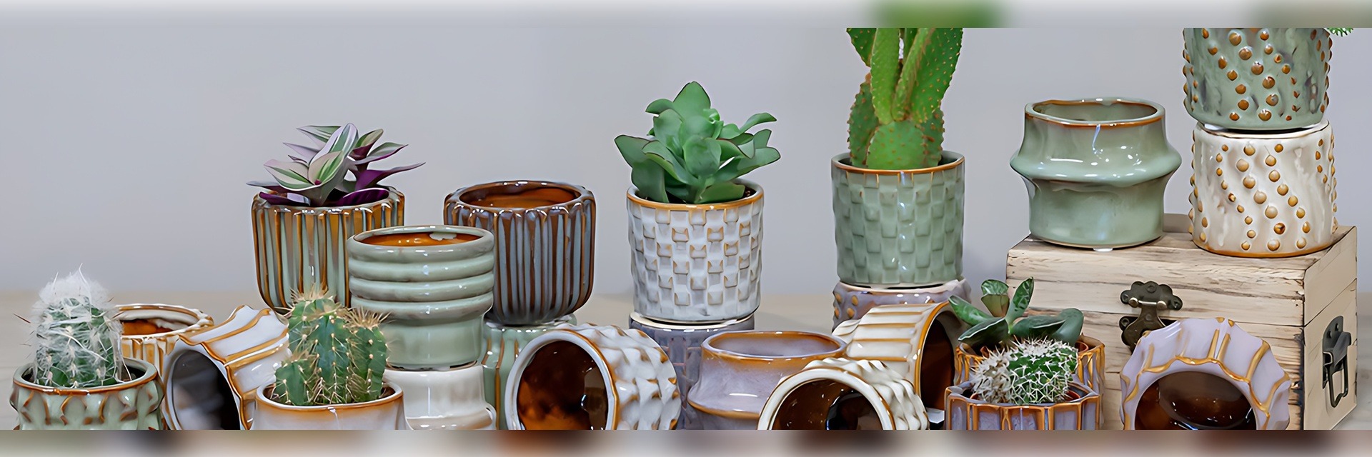 Blumentöpfe auf INNA Glas